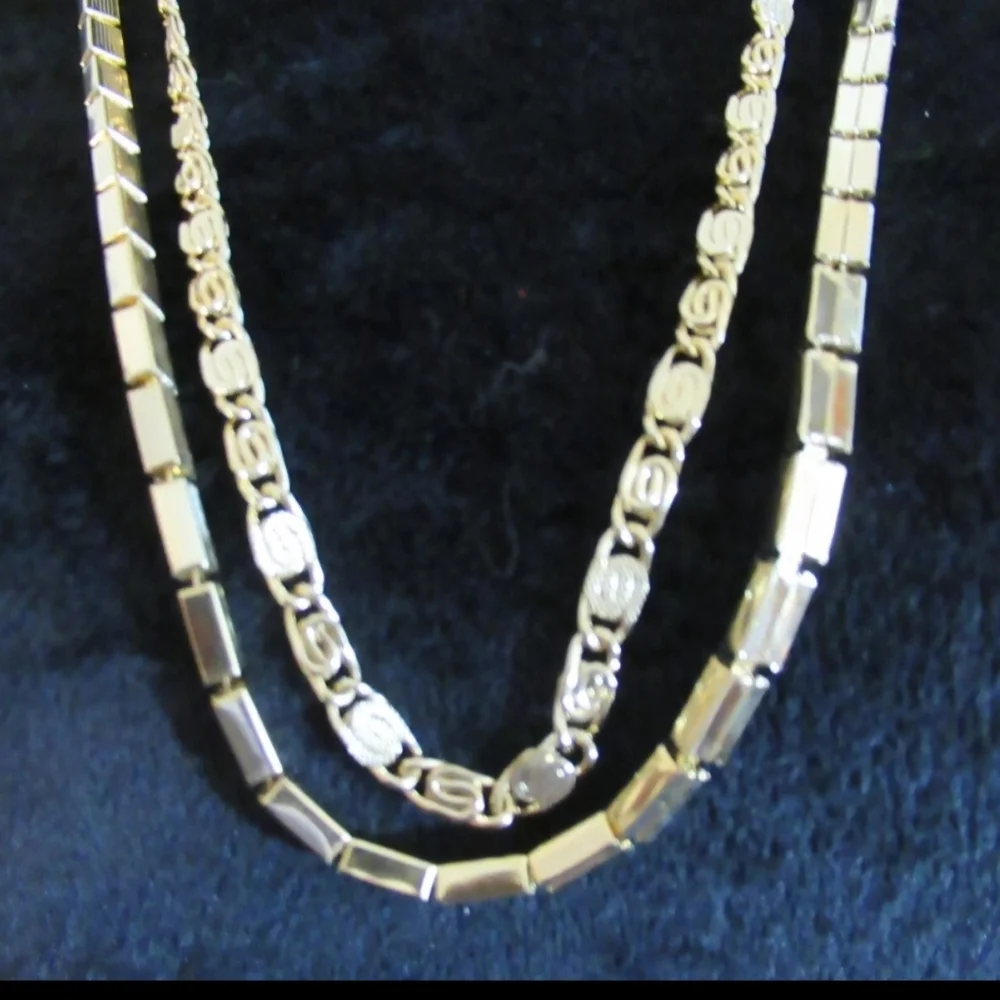 Vintage Coro Goldtone Chain Multi Strand Necklace NWT NOS 28
